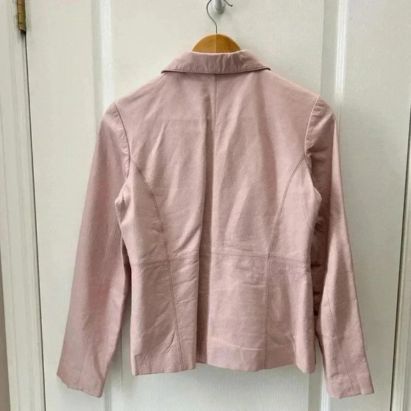Atmosphere Leather Jacket Zip Front Pink Size Small - Picture 3 of 16